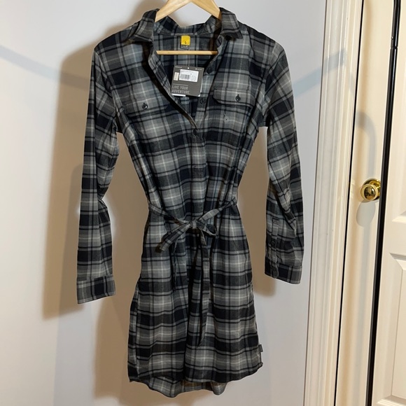 Eddie Bauer Travex Flannel Shirt Dress NWT - Picture 1 of 11